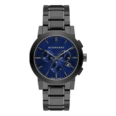 NEW Burberry BU9365 Blue Dial Dark Grey Ion-plated Men's Watch UK SELLER