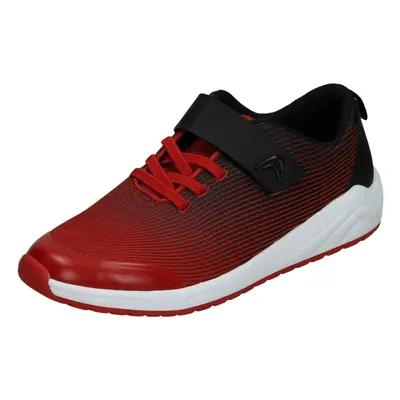 (Red, UK 13.5 Child) Childrens Clarks Unisex Casual Trainers Aeon Pace - G Fit