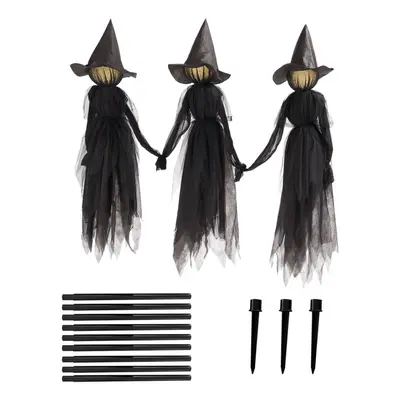 (3PCS Witch) 170cm Halloween Light-Up Witches Ghost Halloween