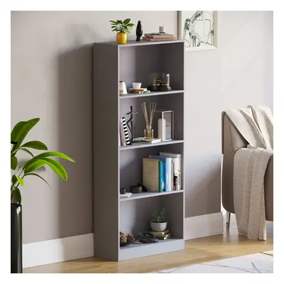 (Grey) Cambridge Tier Bookcase Bookshelf Office Storage