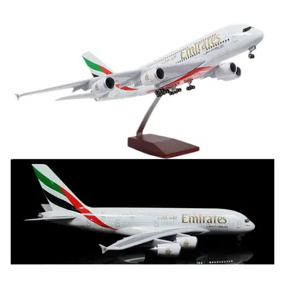 (Emirates A380 Led Light &Wheels) 1:160 Emirates Airways A380 Plane Model / LED Light & Wheel Ai