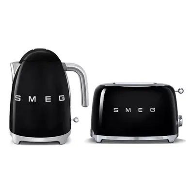 (black) SMEG 2-Slice Toaster and 1.7-litre Kettle Set