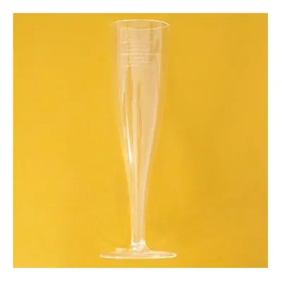 Clear Plastic Champagne Flutes 125ml - Pack of