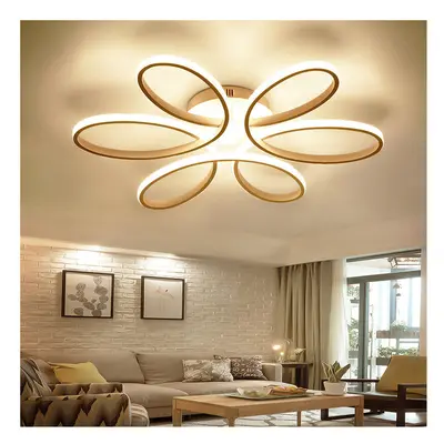 (White, 74cm-Dimmable) Modern LED Ceiling Light Chandelier Lamp Flower Shape