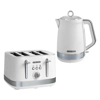 Morphy Richards Illumination White 1.7L Kettle & Slice Toaster Set