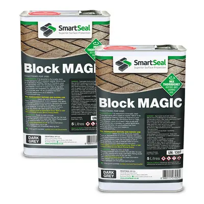 (Dark Grey, x Litres) Smartseal Block Magic - Re-Colouring Block Paving Sealer. Superior to Conc