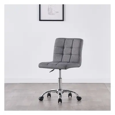 (Grey Fabric) Charles Jacobs Modern Office Chair Computer Desk Small Adjustable PU Leather Swive