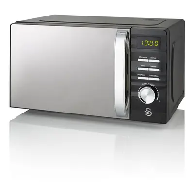 Swan SM22038LBN Symphony 20L Microwave with Glass Turntable, Power levels & Defrost Setting, 700