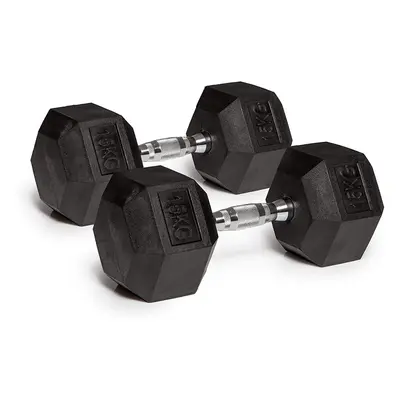 (2 x 15Kg) Hex Dumbbells Set 2.5kg-30kg Pair Ergo Hand Weights Rubber Encased Hexagonal Gym