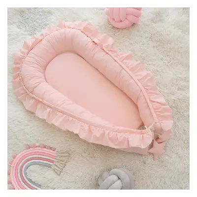 ( Pink) Newborn Baby Pod Nest Ruffle Cocoon Bed Sleep Cushion Sleeping Mat Sleepyhead