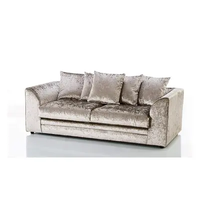 (Champagne, seater) Leo Crushed Velvet & Seater Sofa Set