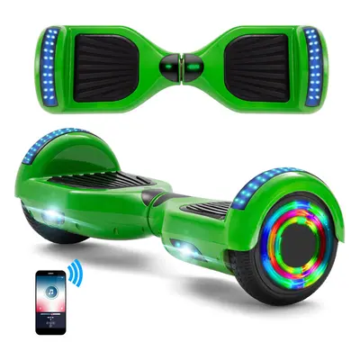 (Green) Hoverboard 6.5'' Smart Self-Balancing Scooter with Bluetooth & LED Lights Best Gifts