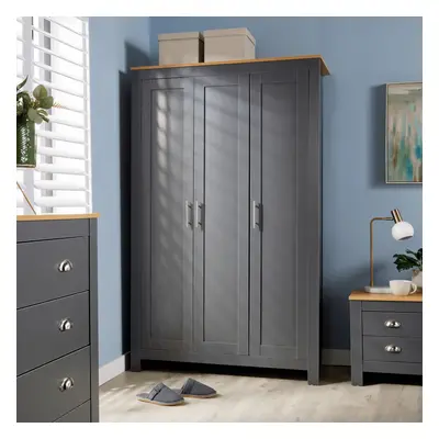 Home Source Camden Door Bedroom Wardrobe Storage Unit Graphite Grey