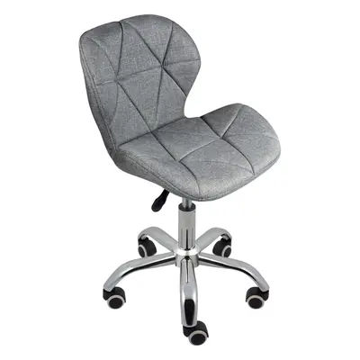 (Fabric Grey) Charles Jacobs Cushioned Swivel Office Chair