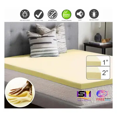 (2" Topper, (4FT)Small Double 122x190CM) MEMORY FOAM MATTRESS TOPPERS ALL SIZES AND DEPTHS