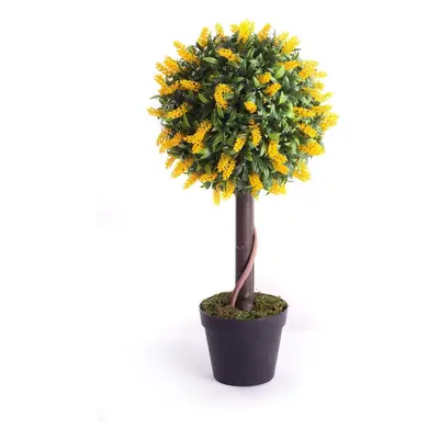 (Yellow) Best Artificial 2ft - 60cm Lavender Ball Tree