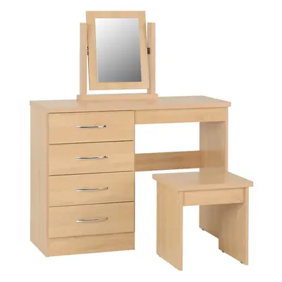 (4 Drawer Dressing Table) Nevada Bedroom Furniture Range - Sonoma Oak Effect