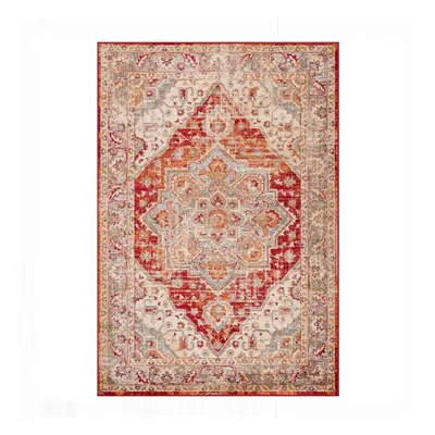 (Valeria 1803R Cream/Orange, x cm) Oriental Traditional Distressed Faded Rugs Modern Small Large