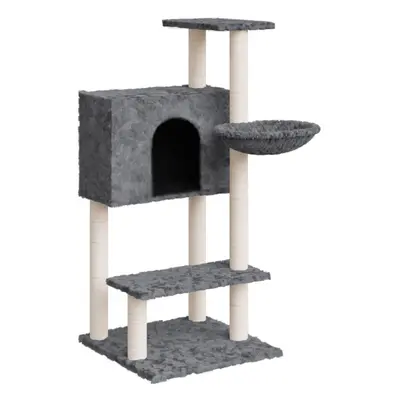 (Dark grey) vidaXL Cat Tree with Sisal Scratching Posts 108.5 cm Cat Climber Multi Colours