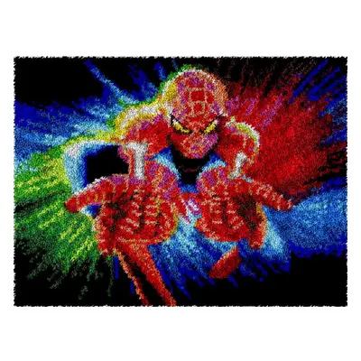 (85x58cm, Printed Canvas) Rug Making Latch Hooking Kit | Superhero