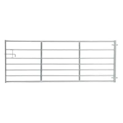 (10ft) Silver Galvanised Metal Field Farm Gate Equestrian Entrance Safety Fences 3-12ft