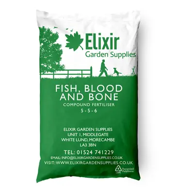 (Bag, 25kg) Fish, Blood & Bone | Multi Purpose Organic-Based Fertiliser / Plant Food | NPK 5-5-6