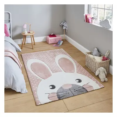 (80x150cm) Brooklyn Kids Rugs in Pink Hand Carved Durable Children Mats