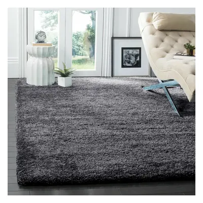 (DARK GREY, 160X230) Extra Large Thick Pile Shaggy Rugs Living Room Rug