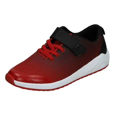 (Red, UK 11.5 Child) Childrens Clarks Unisex Casual Trainers Aeon Pace - G Fit