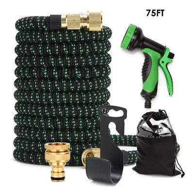 Heavy Duty Expandable Garden Hose Water Pipe Pattern Spray Gun 75FT