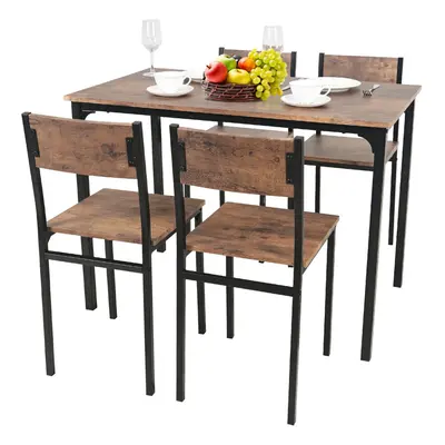 (Brown: Chairs) 3/4pcs Dining Table Set Chair Dining Table Bench