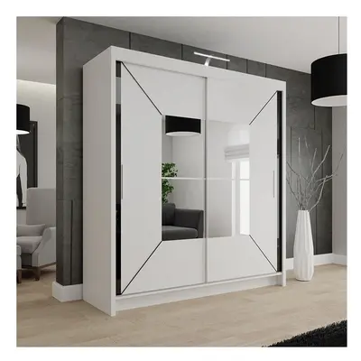 (120) Arizona White Sliding door Wardrobe