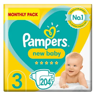 Pampers Size New Baby Nappies, Count, Protection For Sensitive Newborn Skin (6-10 kg / lbs)