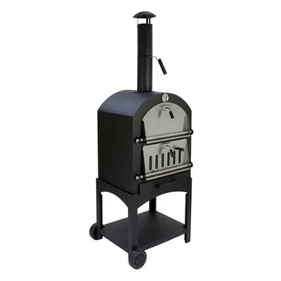 (With Cover) Outdoor Pizza Oven & Charcoal Barbecue | Multi-Function Garden Oven