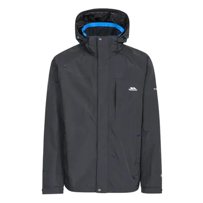 (XS, Black) Trespass Mens Waterproof Jacket Hooded Edwards II