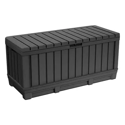 Keter Kentwood Gallon Resin Deck Box-Organization and Storage for Patio Furniture Outdoor Cushio