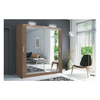 (Oak/Sonoma, 120cm) Modern Milan full mirror Sliding wardrobe in color and sizes