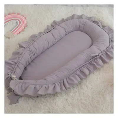 ( Grey) Newborn Baby Pod Nest Ruffle Cocoon Bed Sleep Cushion Sleeping Mat Sleepyhead