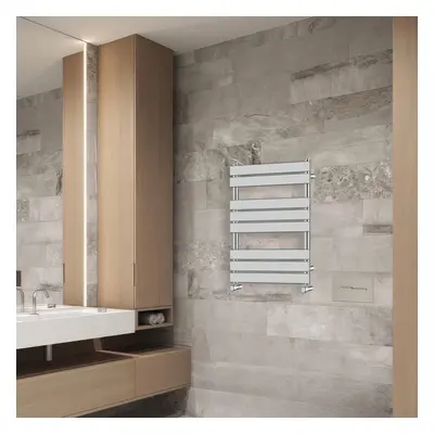 (800x600mm) NRG Flat Panel Heated Towel Rail Bathroom Rad Radiator Chrome