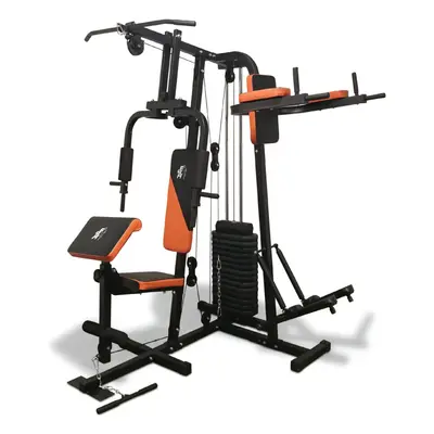 Home Multi Gym Machine with Lat Pull Down Dip Station Stepper 68kg Weight Stack