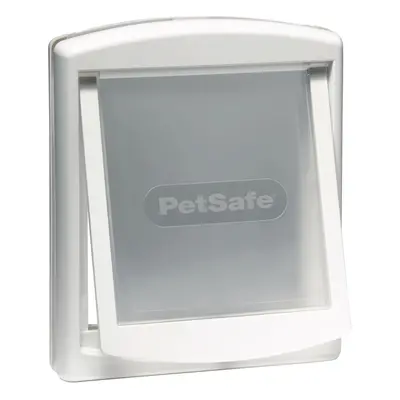 (LARGE WHITE 760EF) Cat/ Dog Flap For Small Pets (Lockable) By Petsafe