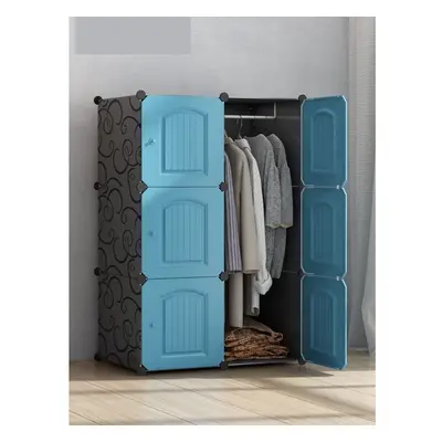 (Blue) Modular Cube Shelving Wardrobe Storage Organizer