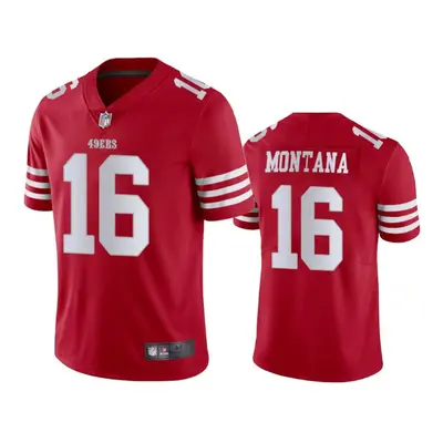 (Men's-M, Scarlet) T-Shirt San Francisco 49ers Joe Montana Jersey - Men's/Women's/Youth