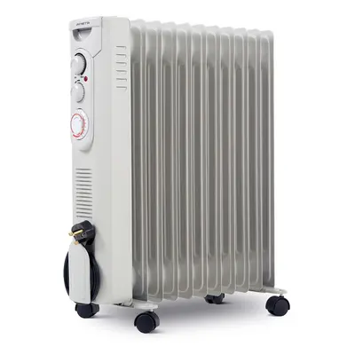 (2500W, Grey) NETTA Oil Filled Radiator Heater with Thermostat