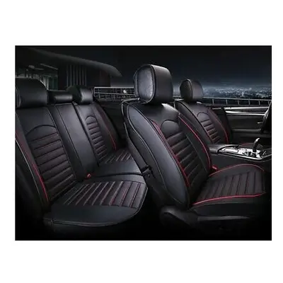 Deluxe Black PU Leather Full Set Seat Covers Padded For Peugeot 307 508