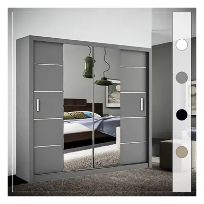 (180 cm , Grey ) Sliding Wardrobes 4U Eden Sliding Door Wardrobe