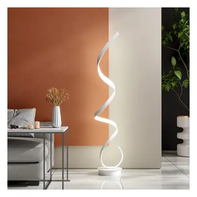 (White) Modern Living Room LED Spiral Floor Lamp in White Light