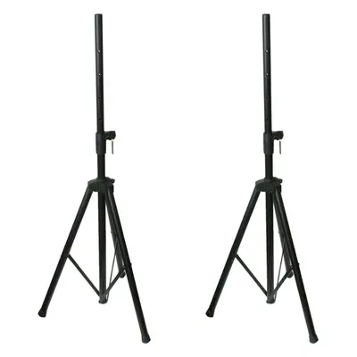 PAIR / 2x Adjustable 35mm Speaker Stands 1.9m Heavy Duty Tripod DJ PA Disco