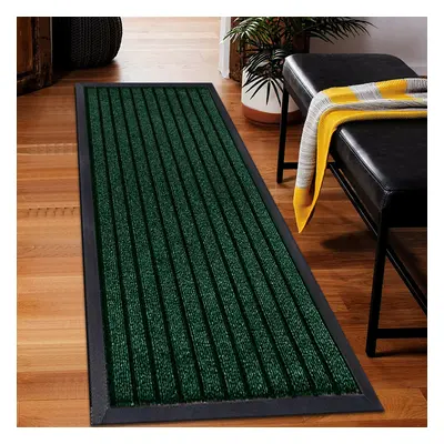 (Green, x cm) Heavy Duty Rubber Mat Hall Hallway Kitchen Runner