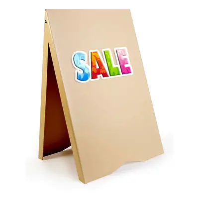 (Beige, Yes) A-Board Pavement Sign Display Stand PVC Print UV